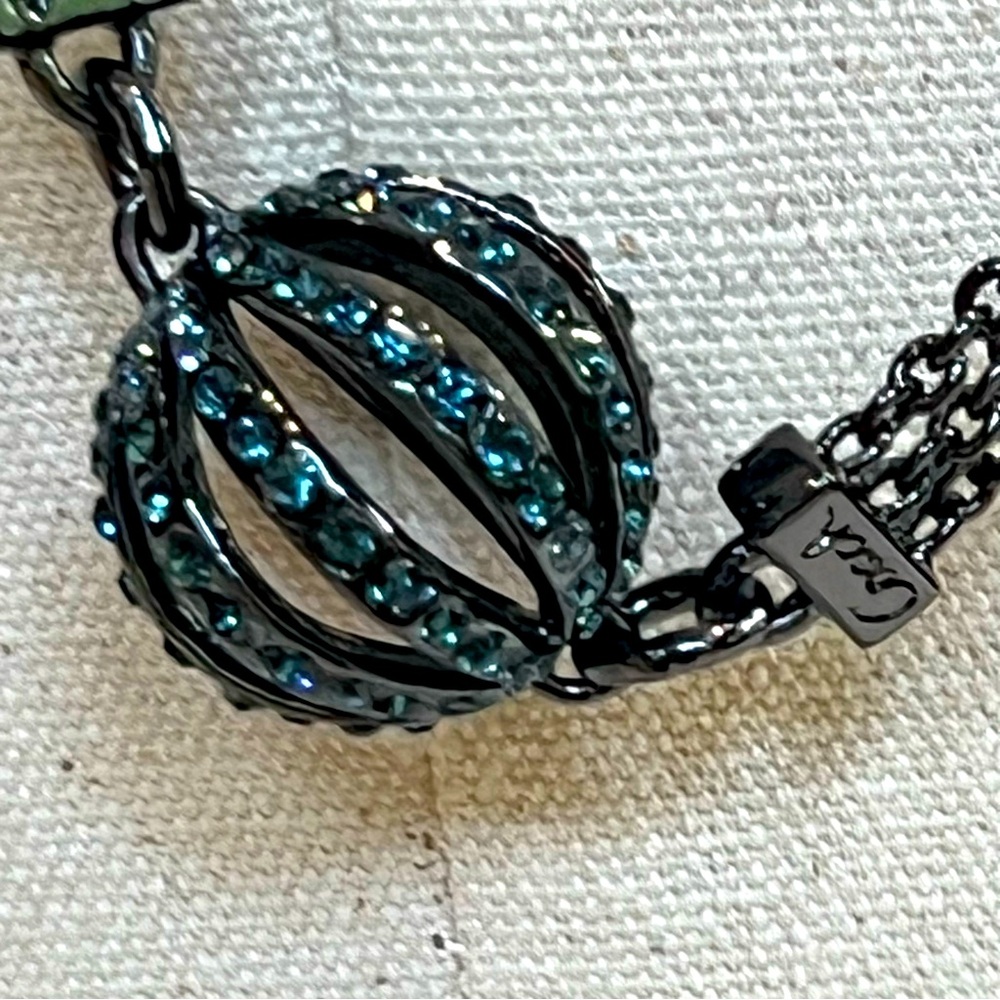 NWT Coach Cage Station Pave Crystal Nevklace - Picture 4 of 15